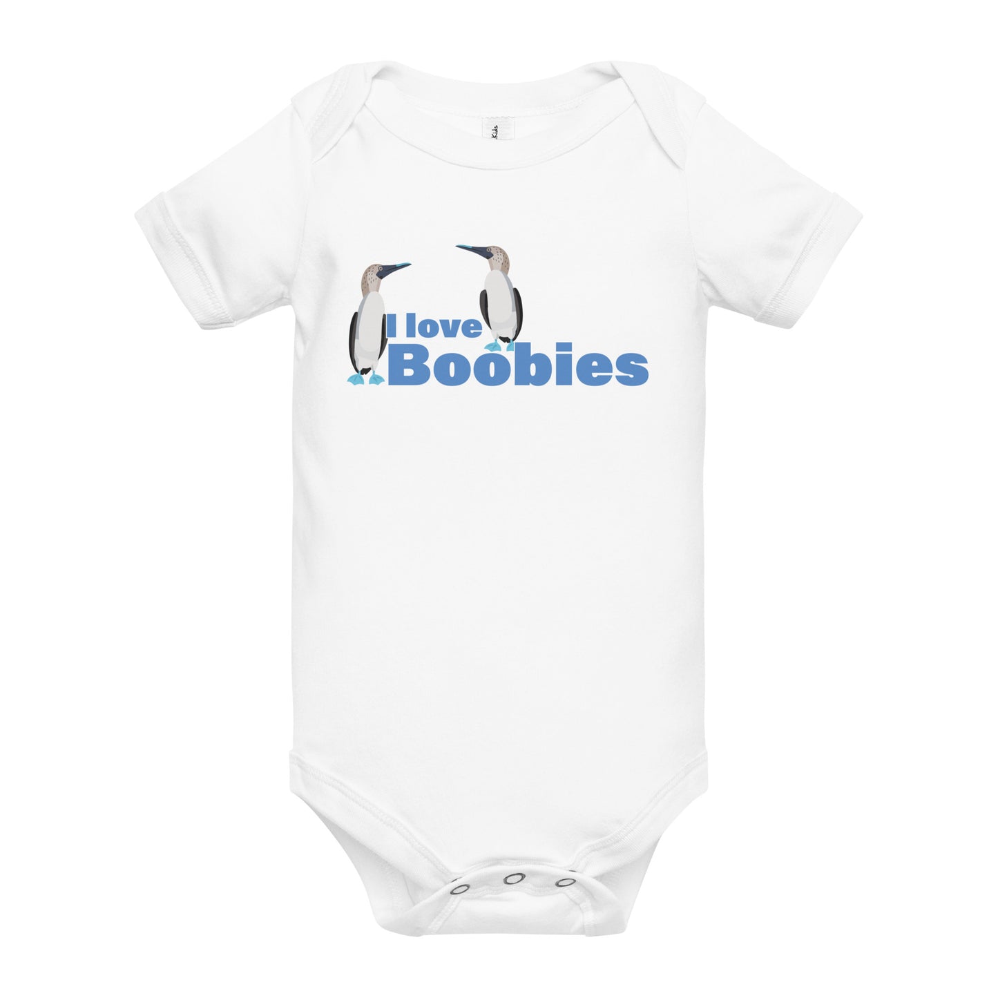 I Love Boobies - Baby short sleeve one piece