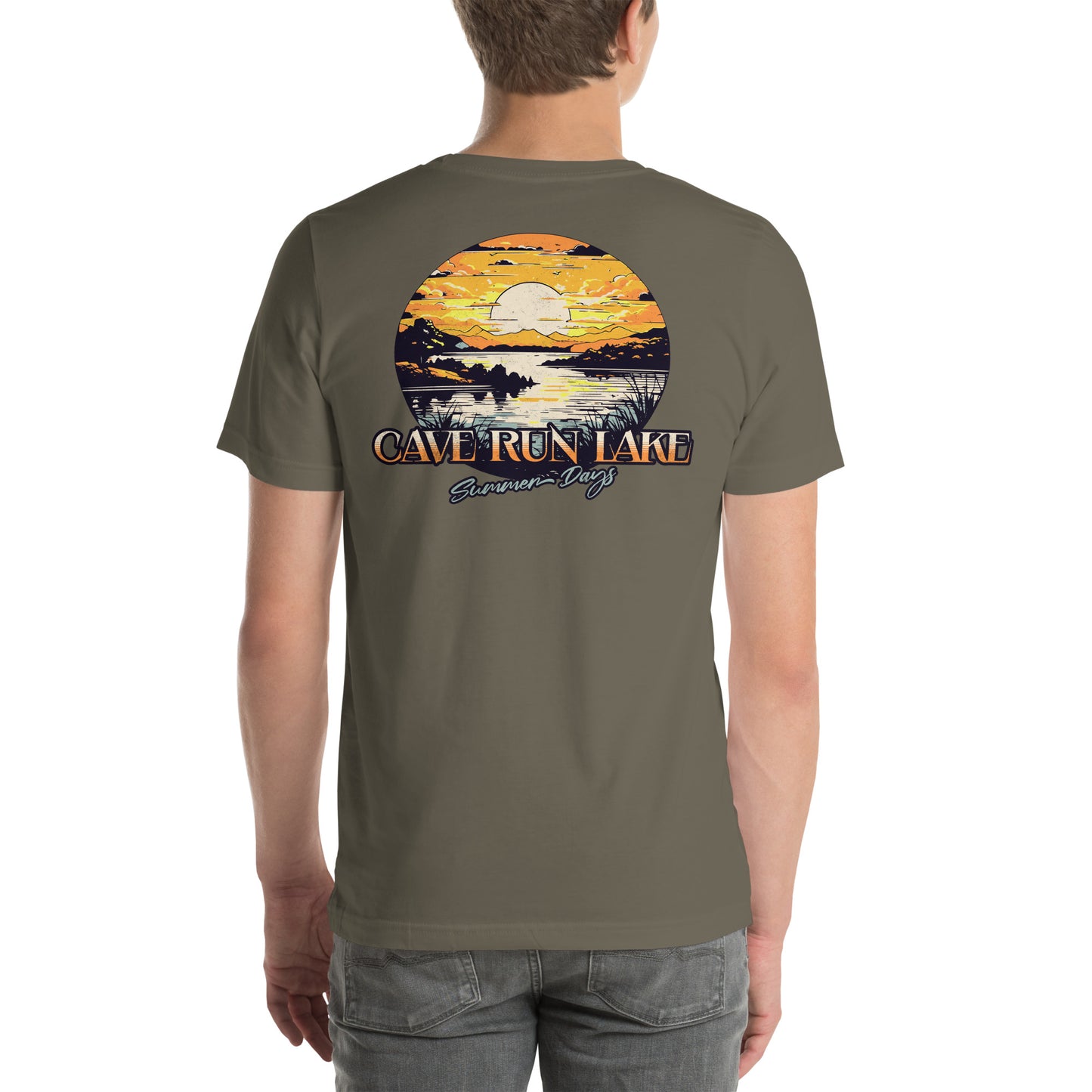 Cave Run Lake Summer Days T-Shirt, Outdoor and Lake Enthusiast, Back Print