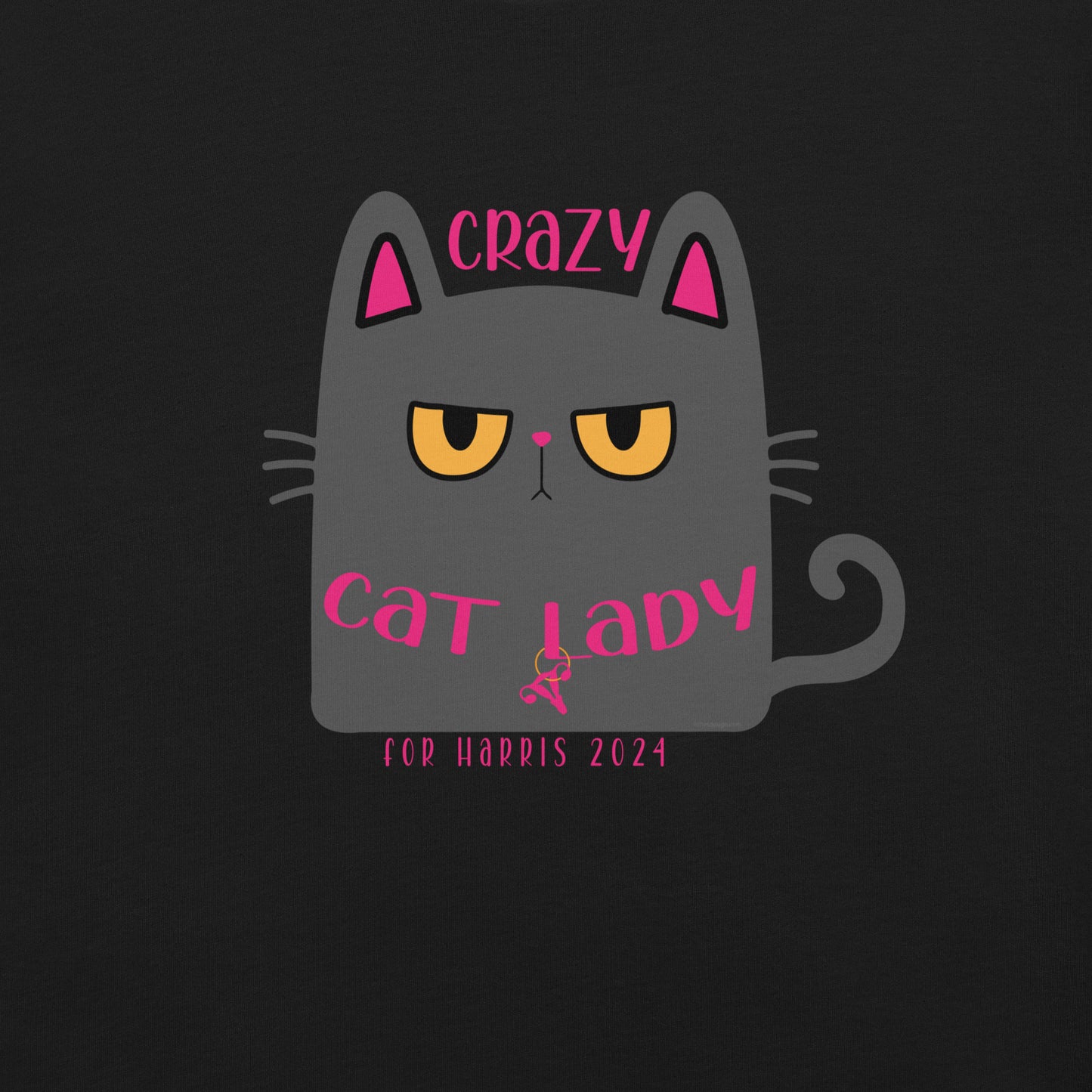 Crazy Cat Lady, Chunky Gray Cat for Harris, Unisex t-shirt