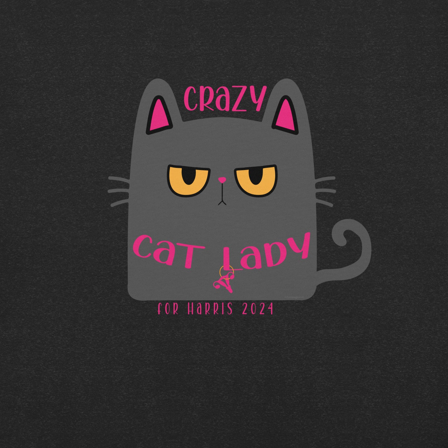 Crazy Cat Lady, Chunky Gray Cat for Harris, Unisex t-shirt