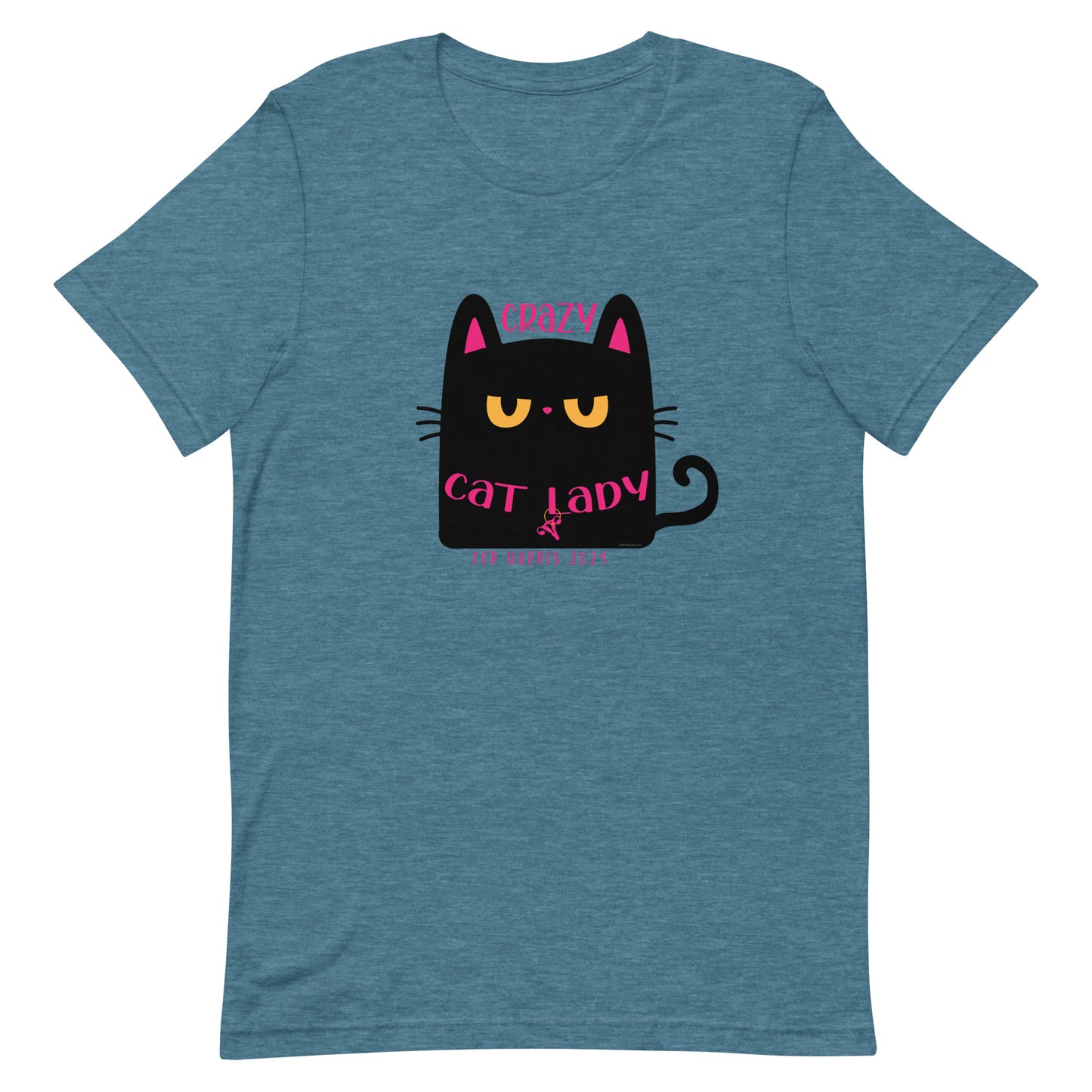 Crazy Cat Lady, Chunk Black Cat for Harris, Unisex t-shirt