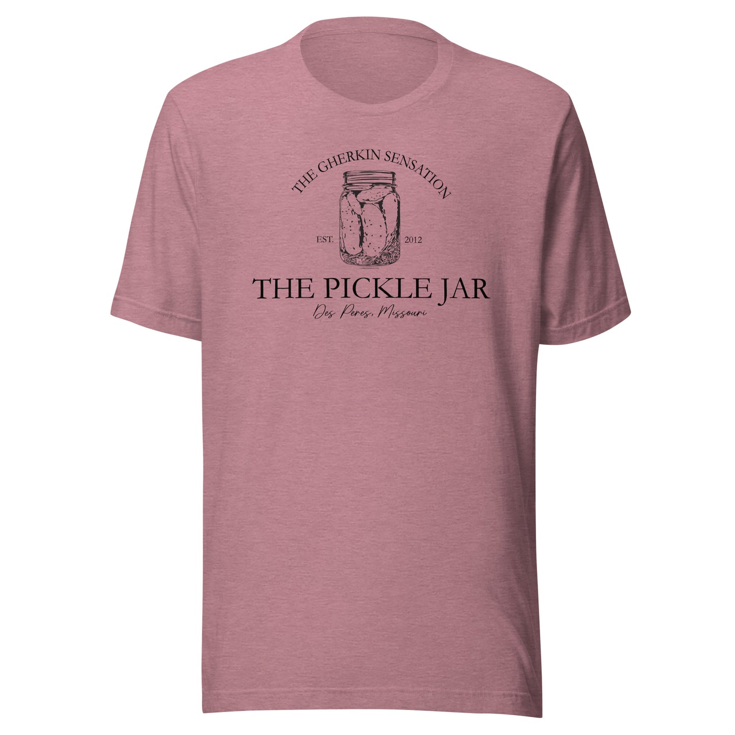 Pickle Jar, The Gherkin Sensation, Des Peres MO, St. Louis, Unisex t-shirt