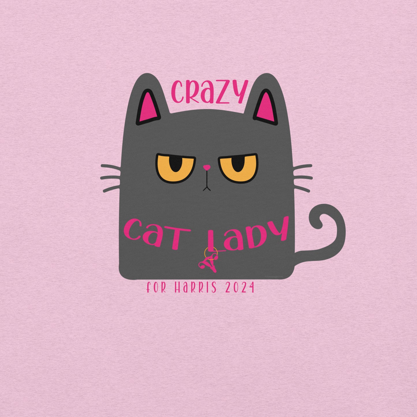 Crazy Cat Lady, Chunky Gray Cat for Harris, Unisex t-shirt