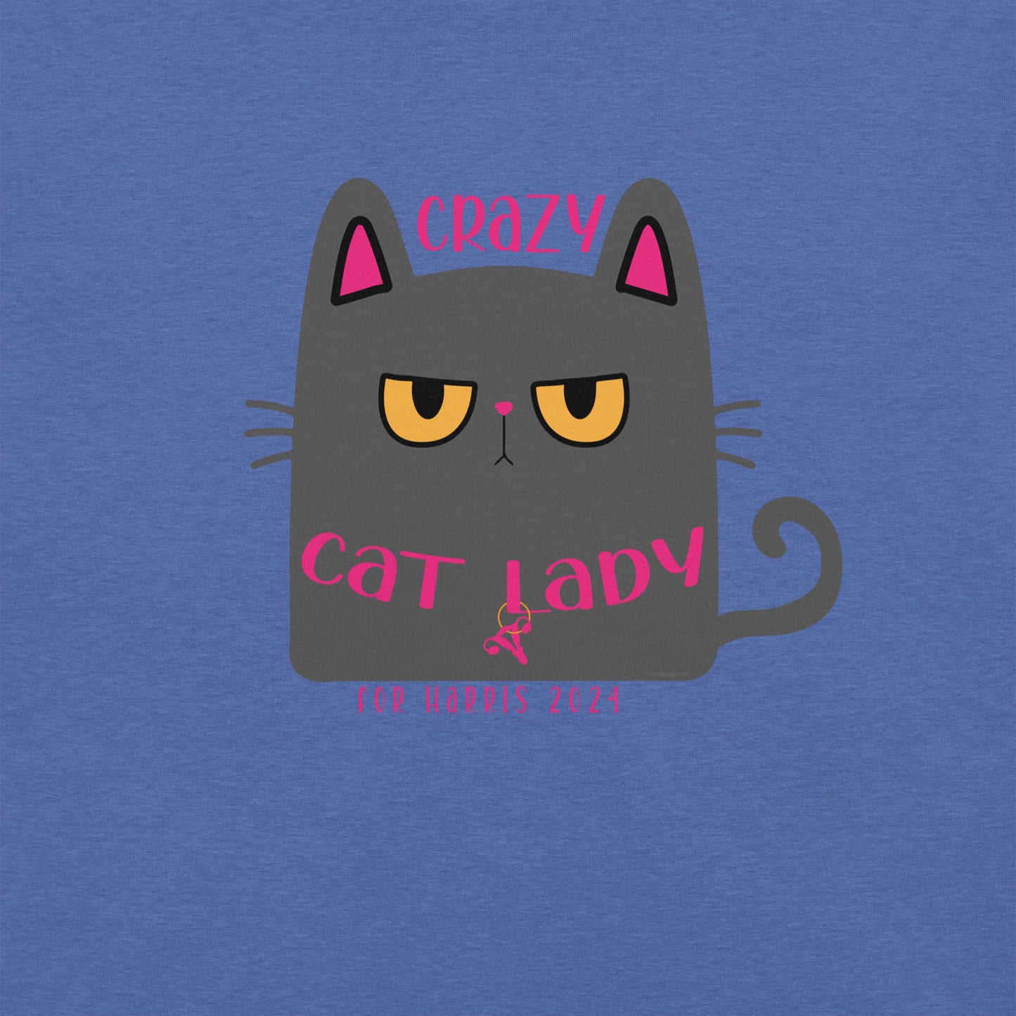 Crazy Cat Lady, Chunky Gray Cat for Harris, Unisex t-shirt