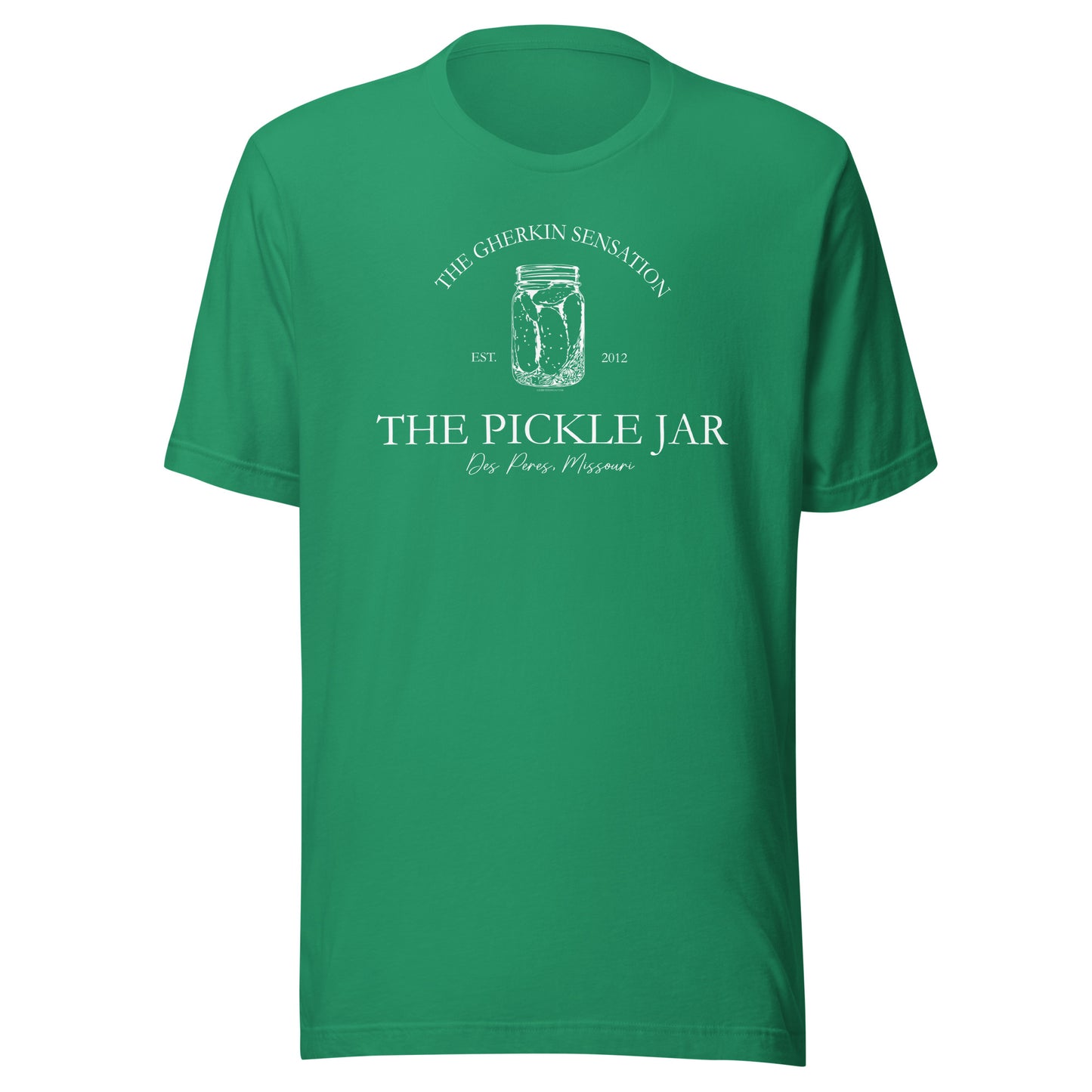 Pickle Jar, The Gherkin Sensation, Des Peres MO, St. Louis, Unisex t-shirt