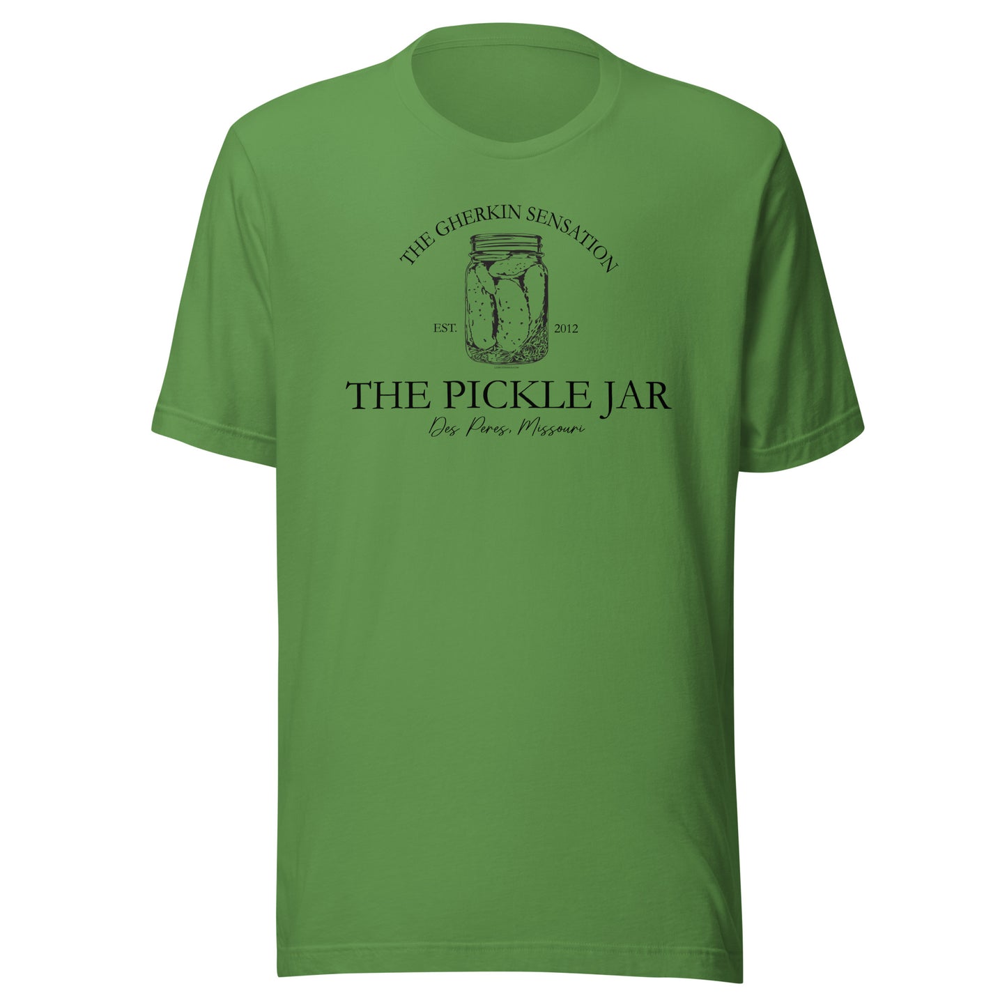 Pickle Jar, The Gherkin Sensation, Des Peres MO, St. Louis, Unisex t-shirt