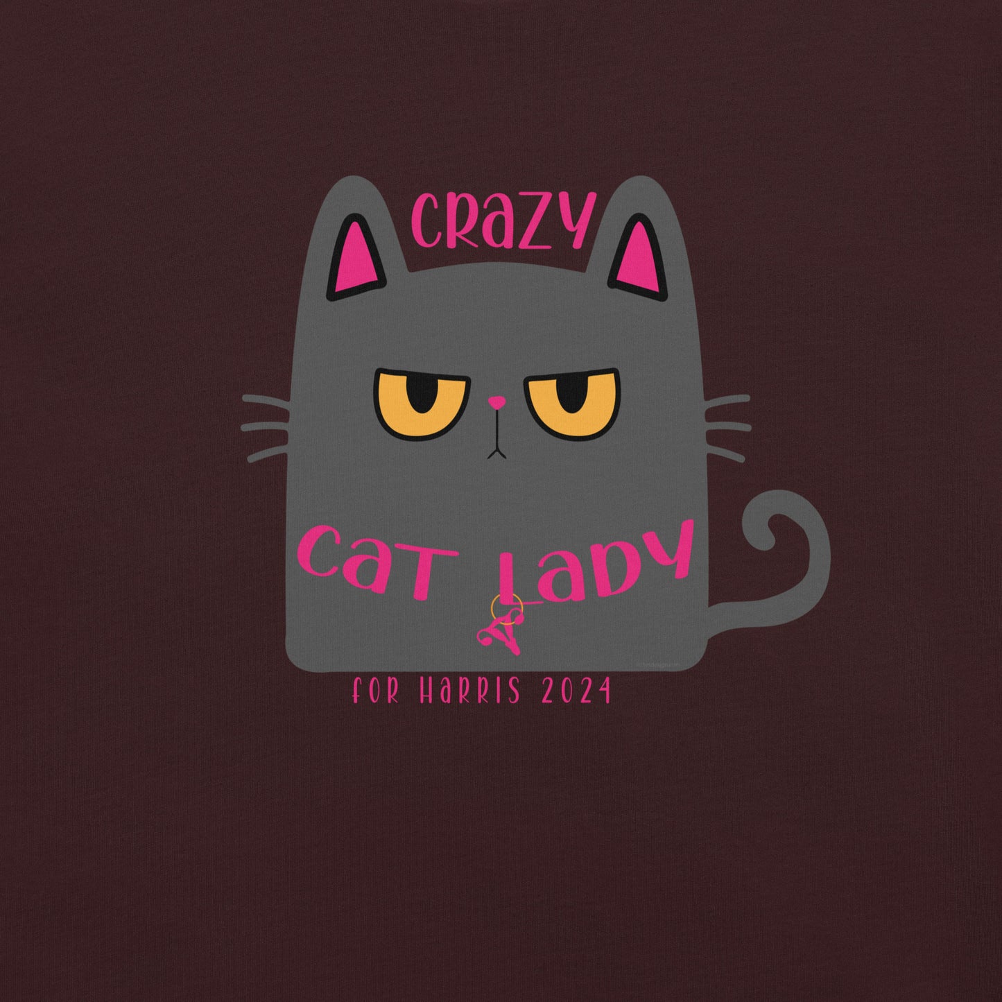 Crazy Cat Lady, Chunky Gray Cat for Harris, Unisex t-shirt