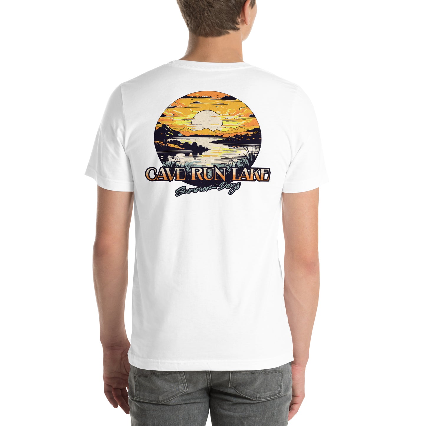 Cave Run Lake Summer Days T-Shirt, Outdoor and Lake Enthusiast, Back Print