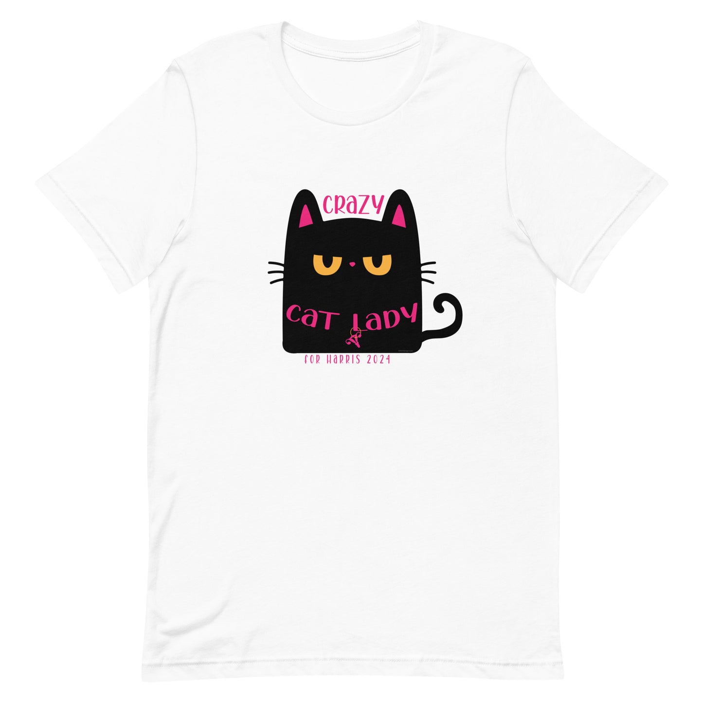 Crazy Cat Lady, Chunk Black Cat for Harris, Unisex t-shirt