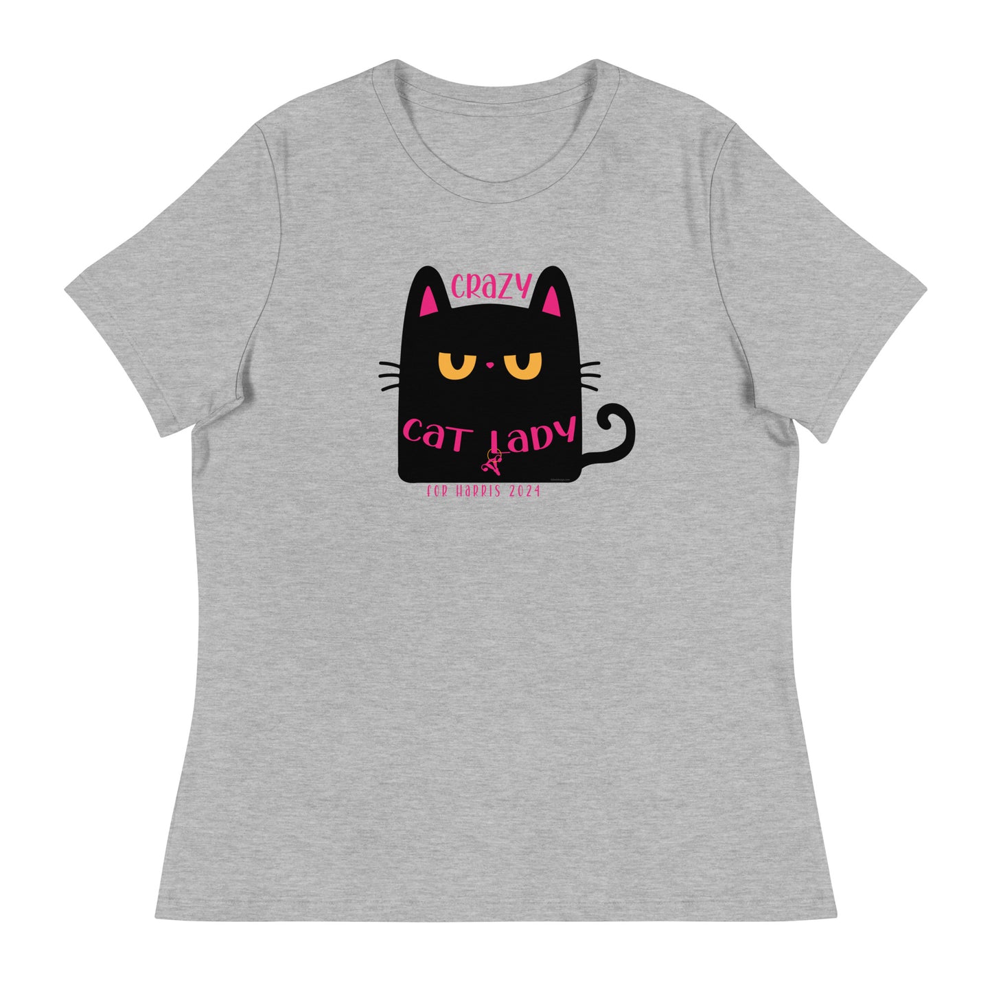 Crazy Cat Lady, Chunky Black Cat For Harris Women's Relaxed T-Shirt