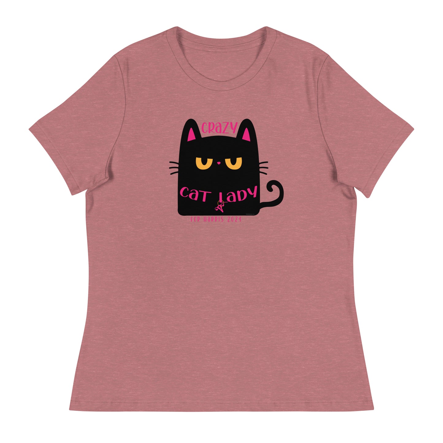 Crazy Cat Lady, Chunky Black Cat For Harris Women's Relaxed T-Shirt