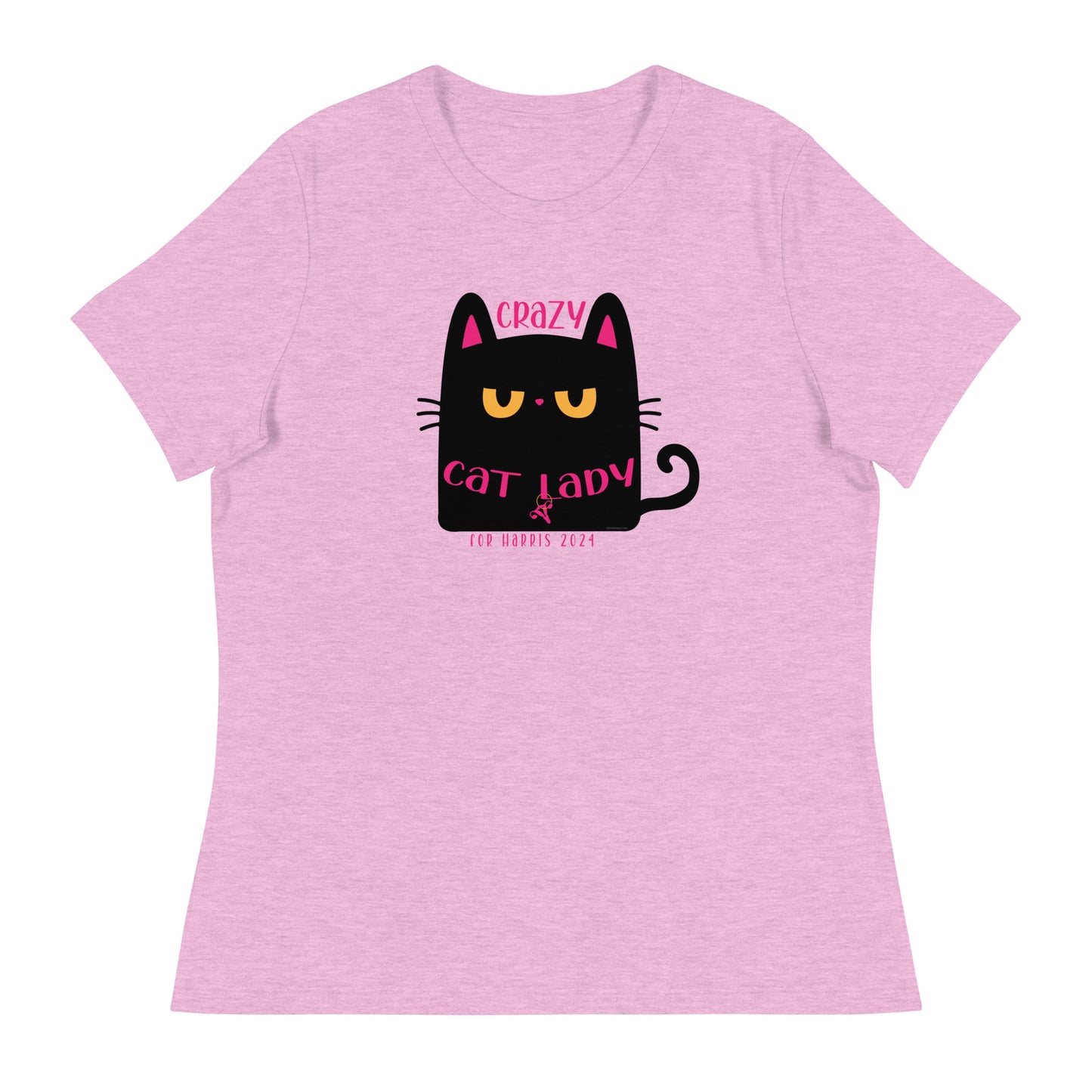 Crazy Cat Lady, Chunky Black Cat For Harris Women's Relaxed T-Shirt