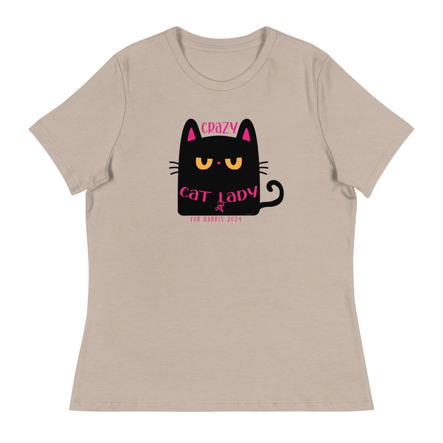 Crazy Cat Lady, Chunky Black Cat For Harris Women's Relaxed T-Shirt